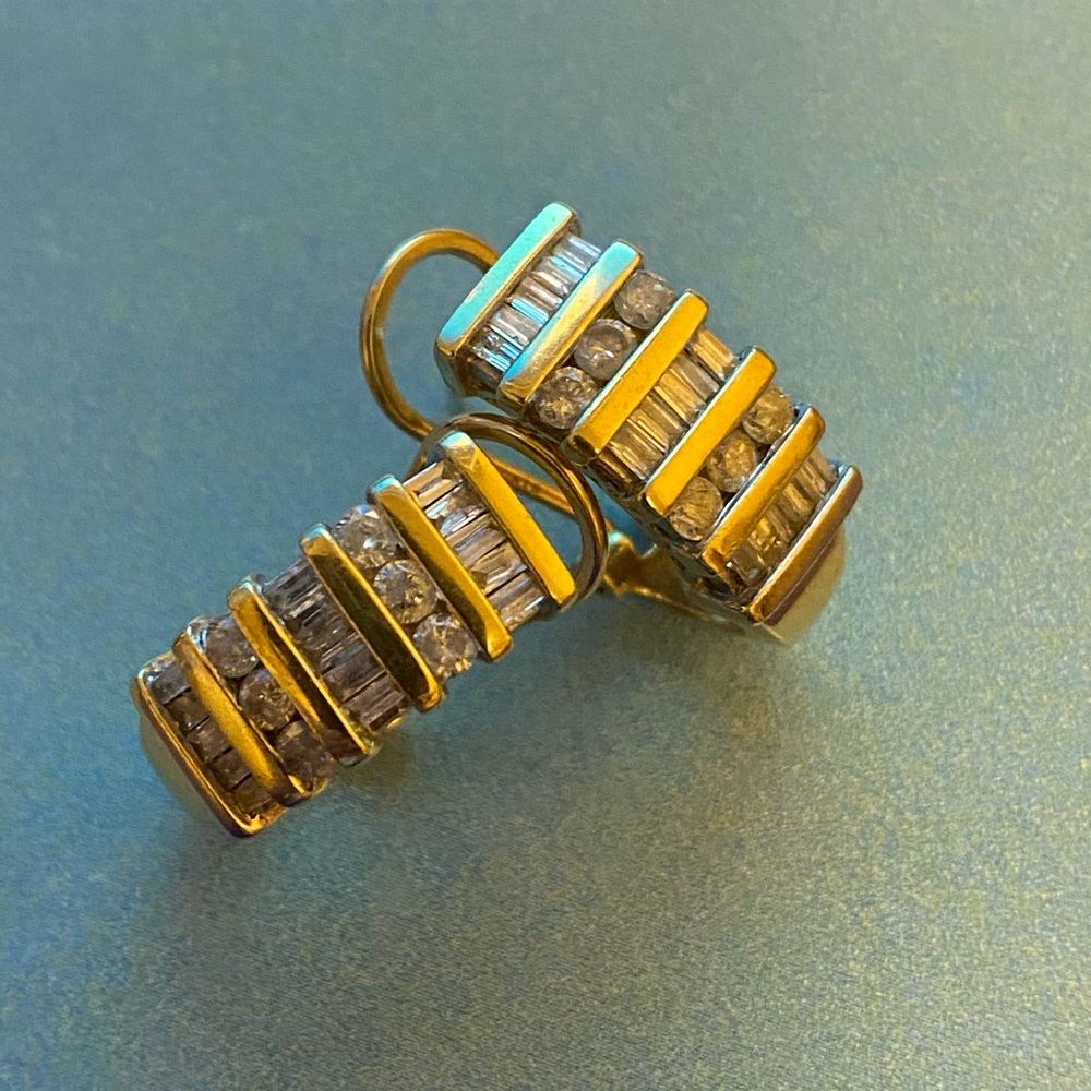 14k Gold Diamond Earrings